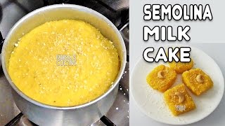 Semolina Cake Recipe Easy  Rava  Suji Milk Cake Recipe  Kids Favourite  Easy Cake Recipes [upl. by Alver]