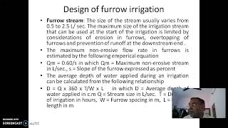 Furrow Irrigation Design [upl. by Eninaej]