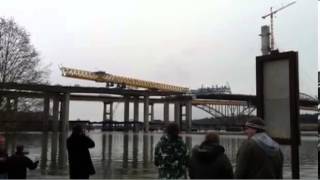 Metro Vancouver Port Mann Bridge Collapsed Crane [upl. by Olegnad]