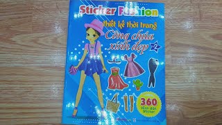 Cuốn sổ sticker thiết kế thời trang  Beautiful princess fashion design sticker book  Phần cuối [upl. by Jacobson395]