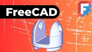 FreeCAD Example with Through All Pocket and Extrusion by Revolving the Sketch [upl. by Nnek320]