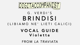 Libiamo ne lieti calici Brindisi Vocal Guide  Violetta – Digital Accompaniment [upl. by Omer]