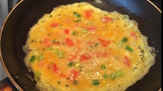 How to make a omelette EASY QUICK amp DELICIOUS Tomato onion Cheese Healthy source Protein [upl. by Haidadej]