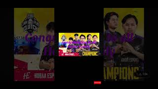 Champion of PMCC Horaa esports cr7horaa horaaesports pmcchannellive pubgmobile [upl. by Amadus]