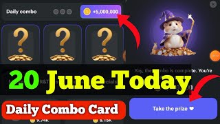 Hamster Kombat Daily Combo Card  Today 20 June  Claim 5M Coins to Hamster Kombat Wallet 2024 [upl. by Proudman27]