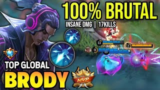 BRODY BEST BUILD 2023  TOP GLOBAL BRODY GAMEPLAY  MOBILE LEGENDS✓ [upl. by Rabi]