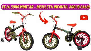 APRENDA A MONTAR A NOVA BIKE CALOI  Bicicleta Caloi Power Rex Aro 16 MY22  Veja o PASSO A PASSO [upl. by Norreg202]