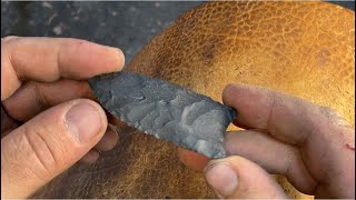 Flint knapping a Clovis from Basalt [upl. by Azriel]