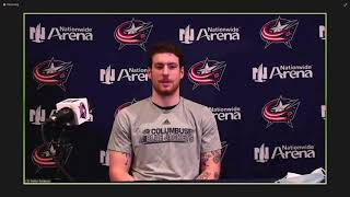 PierreLuc Dubois Speaks To The Media After Being Benched vs Lightning [upl. by Nyrad]