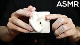 ASMR Ear Auricle amp Tragus Massage Tapping  Powder  SR3D No Talking [upl. by Maice464]