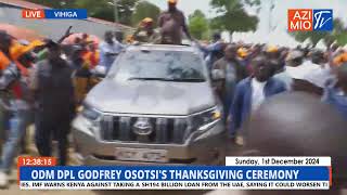 MASSIVE RECEPTION in Vihiga as Raila Atwoli Arati and ODM Top Brass arrive at Osotsi thanksgiving [upl. by Oneida]