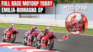 Emilia Romagna GP Full Race Today 2024  Pecco Bagnaia Crash [upl. by Ayotnom569]