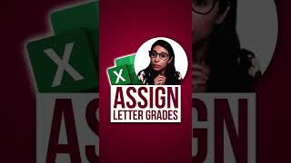 How to Assign Letter Grades in Excel shorts forget IF function [upl. by Olethea]