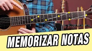 Cómo MEMORIZAR TODAS las NOTAS de la Guitarra Mejor Método [upl. by Rutan]