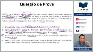 QUESTÃO 30007  POLÍTICA FISCAL CPA20 CEA AI ANCORD [upl. by Arihat96]