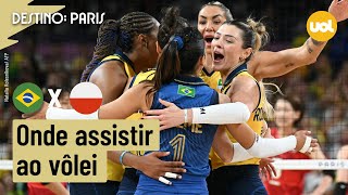 BRASIL X POLÔNIA NO VÔLEI FEMININO ONDE ASSISTIR À TRANSMISSÃO AO VIVO DO JOGO DAS OLIMPÍADAS 2024 [upl. by Ruddie146]