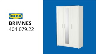 IKEA BRIMNES Wardrobe with 3 doors assembly instructions [upl. by Anjali]