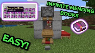 HOW TO EASILY GET MENDING ENCHANTED BOOKS in Minecraft Bedrock MCPEXboxPS4Nintendo SwitchPC [upl. by Flavian]