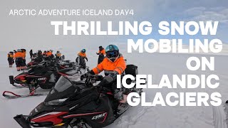 Iceland Travel Vlogs  Arctic Adventure  Thrilling Snow Ride in 4K on langjokull glacier in Telugu [upl. by Alleuqram567]