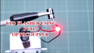 9v Super Effect LED Flasher Circuit Using optocoupler pc817  blink led easy  5 minute crafts hacks [upl. by Merv]