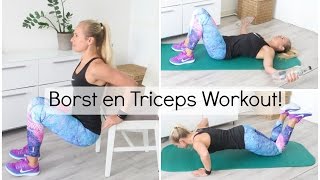 10 min Borst en Triceps Thuis Workout [upl. by Hsirrehc]