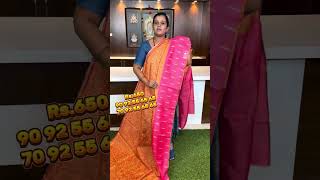 🔥Soft Chanderi saree 🔥🔥price 650 🔥Booking Number 9092556565 7092556565 🔥 [upl. by Ylek273]