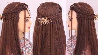 Quick amp Super easy Open hairstyles l Wedding Hairstyles Kashees l Front Hairstyles for short hair [upl. by Aisinut]