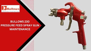 Bullows 230 Pressure Feed Spray Gun Maintenance [upl. by Bonneau297]