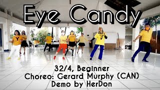 Eye Candy Line Dance  Beginner  Gerard Murphy CAN  HerDon [upl. by Ycniuq31]