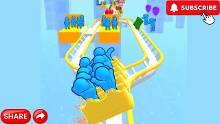 New 📲 🎯 Runner coaster 3D Gameplay Android ios part 1 level 1 12 videogames trending [upl. by Lewellen]