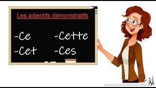 Ce CetCette Ces  Adjetivos demostrativos en francés [upl. by Nataniel]