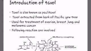 Toxal synthesis or paclitaxel synthesis [upl. by Yeniffit]