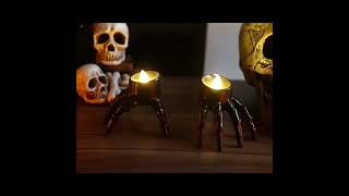 Halloween skull hand candle lantern [upl. by Kimball]