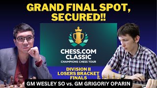 GM Wesley So vs GM Grigoriy Oparin CCT Tour Chesscom Classic 2024 Division II Losers Bracket FINALS [upl. by Rossner]