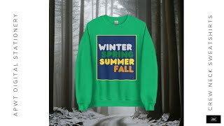 Seasonal Sweatshirts  Blue Winter Seasons Unisex Crew Neck Sweatshirt sweatshirts fashion [upl. by Wolfgram]