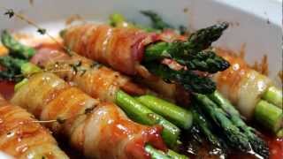 SmittenFoodiecom Bacon Wrapped Asparagus Bundles [upl. by Lairea430]