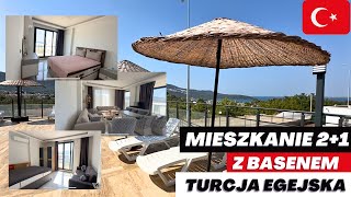 170 TYS EUR ZA NOWE I WYPOSAŻONE MIESZKANIE 21 NAD EGEJSKIM  PANORAMA MORZA I BASEN 🇹🇷🌴 [upl. by Julina]