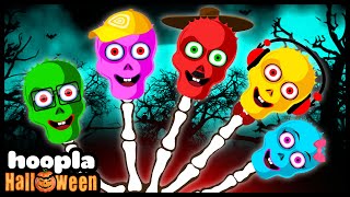 Learn Colors With Skeleton Bulbs  Halloween Finger Family Songs  Hoopla Halloween [upl. by Ymas]