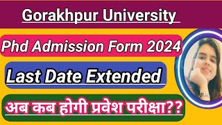 DDU Phd ADMISSION FORM 2024 Last Date ExtendedDDU Entrance Exam 2024ddu [upl. by Tabitha]