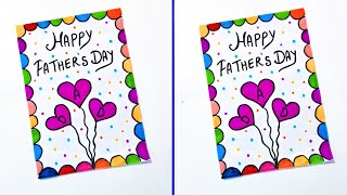 White Paper Cute Fathers Day Card • How to make fathers day card • fathers day gift idea 2024 [upl. by Jens]