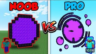 Minecraft NOOB vs PRO GIANT NETHER PORTAL in Minecraft [upl. by Simonne352]