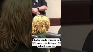 Judge reads charges to suspect in Georgia school shooting [upl. by Elleuqram]