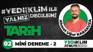 2024 KPSS TARİH MİNİ DENEME 2  Ahmet Uğur KARAKUZA [upl. by Aloeda]