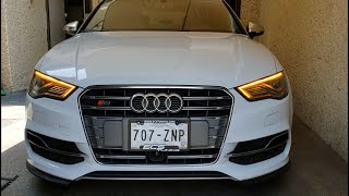 Dynamic Turn Signal Headlights Audi S3 8V OBDeleven 📲  Intermitentes Direccionales Dinámicas [upl. by Nariko]