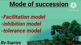 Mode of succession facilitation inhibition n tolerance model  Ecology  csirugc net life science [upl. by Ntsuj]