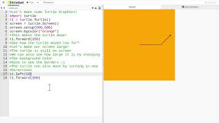 Basics of Python Turtle Graphics  Screen setup and turtle movements [upl. by Eenyaj]