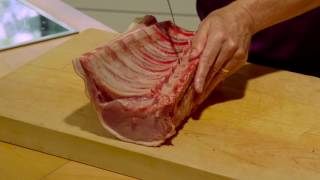 Learn how to prepare a french trimmed rack of pork  The School of Artisan Food [upl. by Leffert]