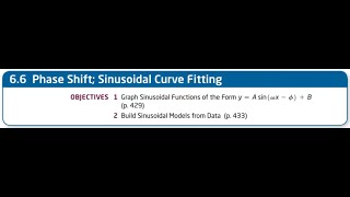 Section 66  Phase Shift Sinusoidal Curve Fitting [upl. by Atnad]