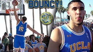 Liangelo Ball SHOWING OFF IMPROVED BOUNCE at UCLA Practice in VENICE BEACH [upl. by Neira281]