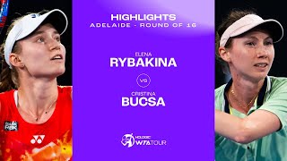 Elena Rybakina vs Cristina Bucsa  2024 Adelaide Round of 16  WTA Match Highlights [upl. by Smart359]